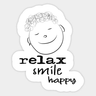 relax smile be happy Sticker